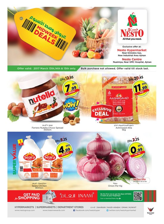 Midweek Deals Nesto At Opp. GMC Hospital & Nuaimiya Ajman