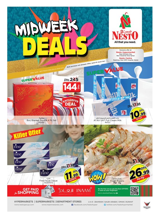 Midweek Deals Nesto At Opp. GMC Hospital & Nuaimiya Ajman