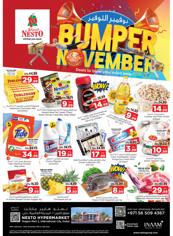 Weekend Grabs Dragon Mart 2, Dubai from Nesto until 14th November