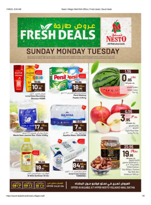 Villagio Mall Fresh Deals - Sunday, Monday & Tuesday