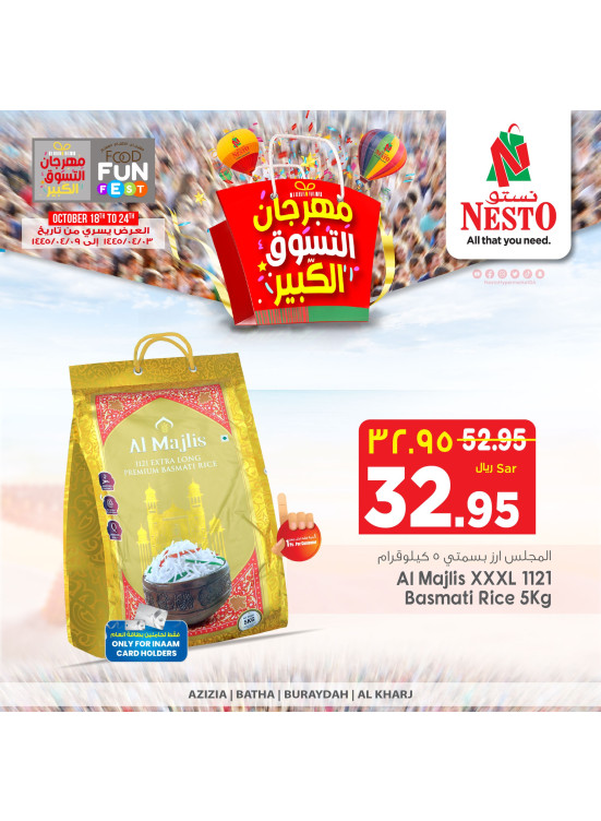 Grand Shopping Festival Riyadh from Nesto until 24th October Nesto