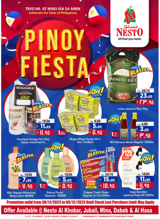 Pinoy Festival Exclusive Offers - Khubar, Jubail, Mina, Dabab & Alhasa