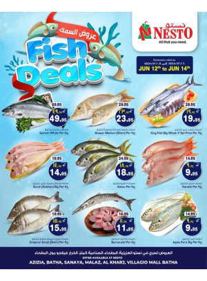 Fish Deals - Azizia, Batha, Malaz, Sanaya, Al Kharj & Villagio
