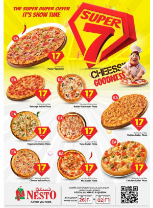 Super 7 Sar Offers on Pizza - Azizia, Al Kharj, Shaqra, Majmah & Buraydah
