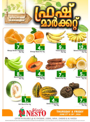Fresh Market Offer - Al Khobar, Jubail, Mina, Dabab & Al Hassa