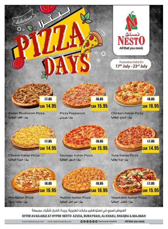 Pizza Days - Riyadh, Buraydah & Al Kharj