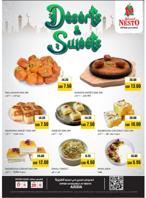 Deserts and Sweets Offer - Aziziyah