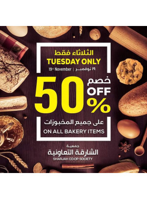 50% Off on All Bakery Items