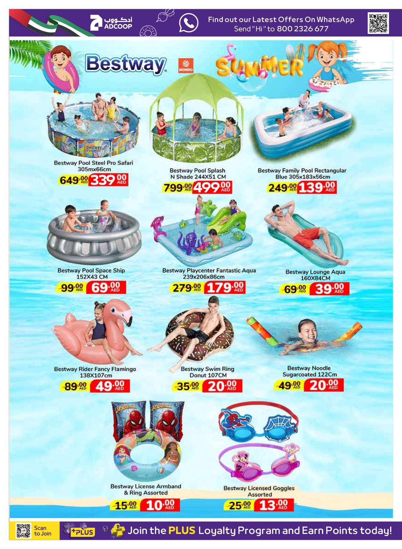 Bestway swimming pools and water fun at ADCOOP UAE