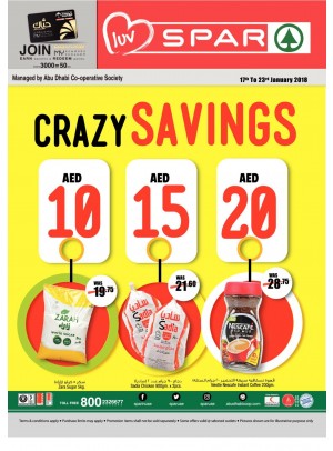 Wonder Savings 10, 15, 20 AED - Spar Branches