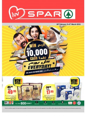 WOW Offers - Win AED 10,000 Everyday - Spar Branches