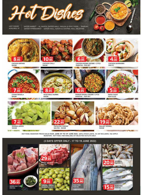 Hot Dishes from Al Safeer Hypermarket until 19th June Al Safeer