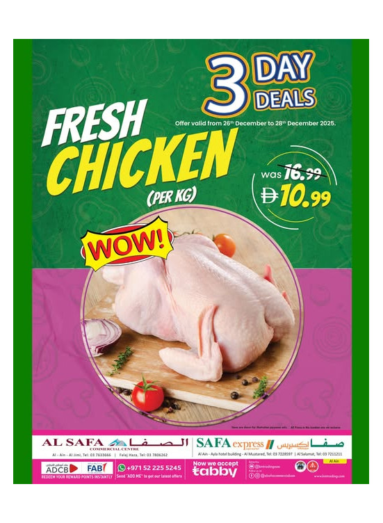 Fresh Chicken Sale  - Al Safa & Safa Express, Al Ain