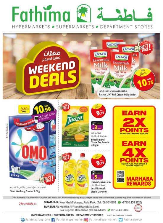 Weekend Deals Sharjah & Bur Dubai from Fathima until 8th February