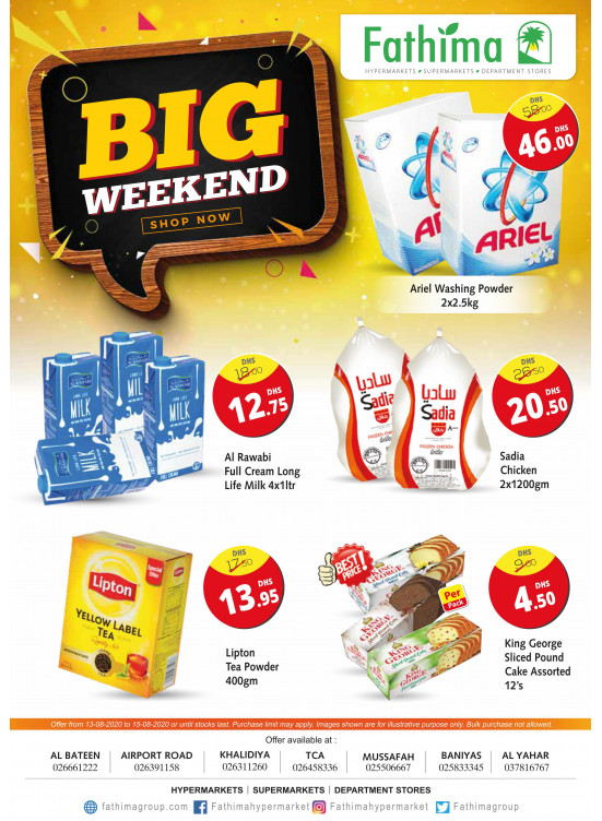 Big Weekend Offers - Abu Dhabi & Al Yahar