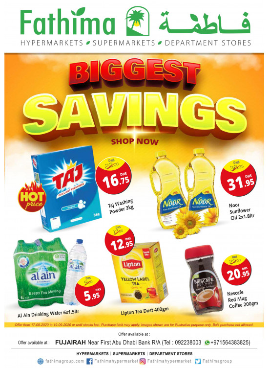 Biggest Savings - Fujairah