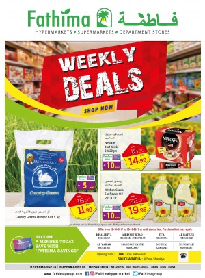 Weekly Deals - Abu Dhabi and Al Ain- Al Yahar Branches