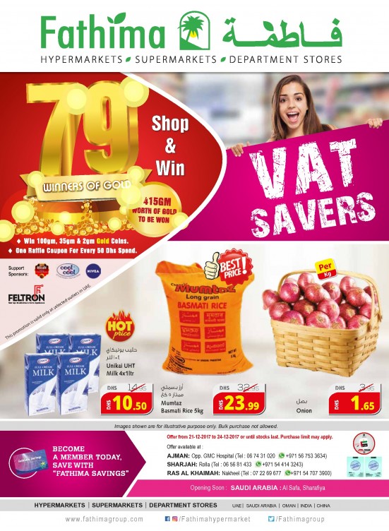 VAT Savers - Ajman, Sharjah and Rak Branches