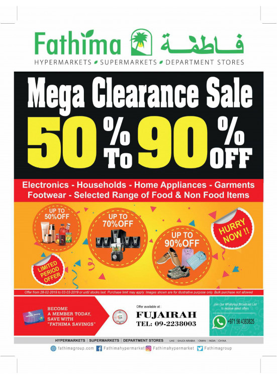 Mega Clearance Sale - Fujairah