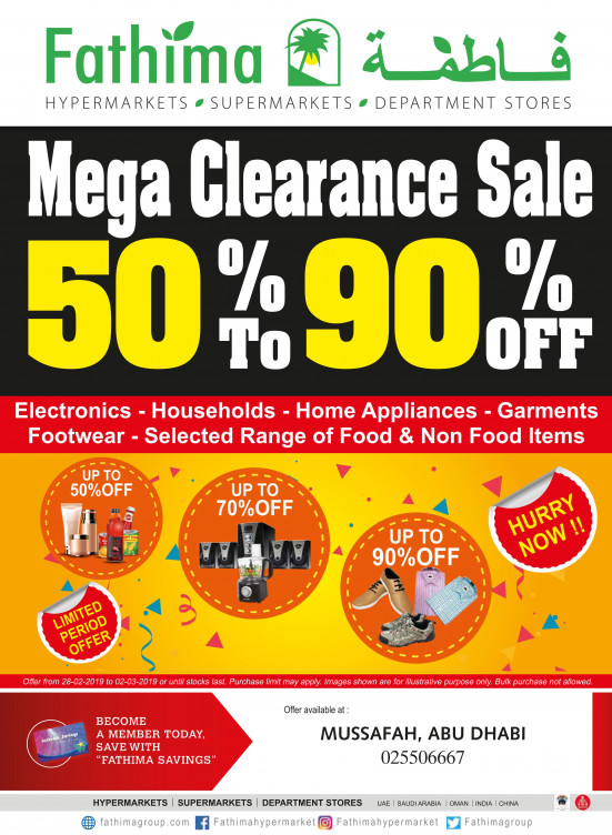 Mega Clearance Sale - Mussafah