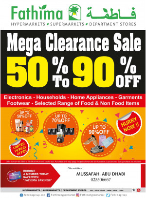 Mega Clearance Sale - Mussafah