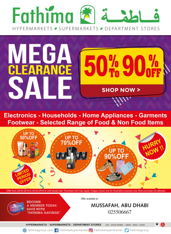 Mega Clearance Sale - Mussafah