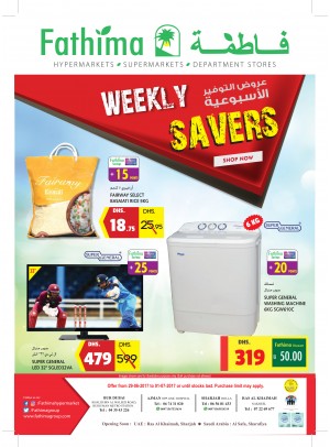Weekly Savers - Bur Dubai, Ajman, Sharjah & Rak Branches