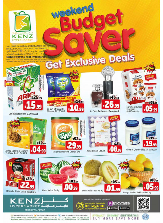 Weekend Budget Saver from Kenz Hypermarket until 5th June Kenz