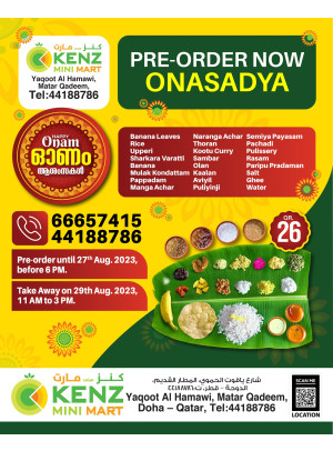 Onam Offers - KENZ MINI MART, Yaqoot Al Hamawi