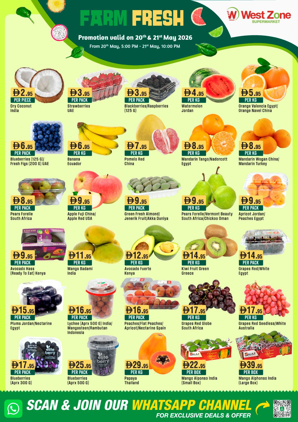West Zone Farm Fresh Deals – Fresh Fruits UAE