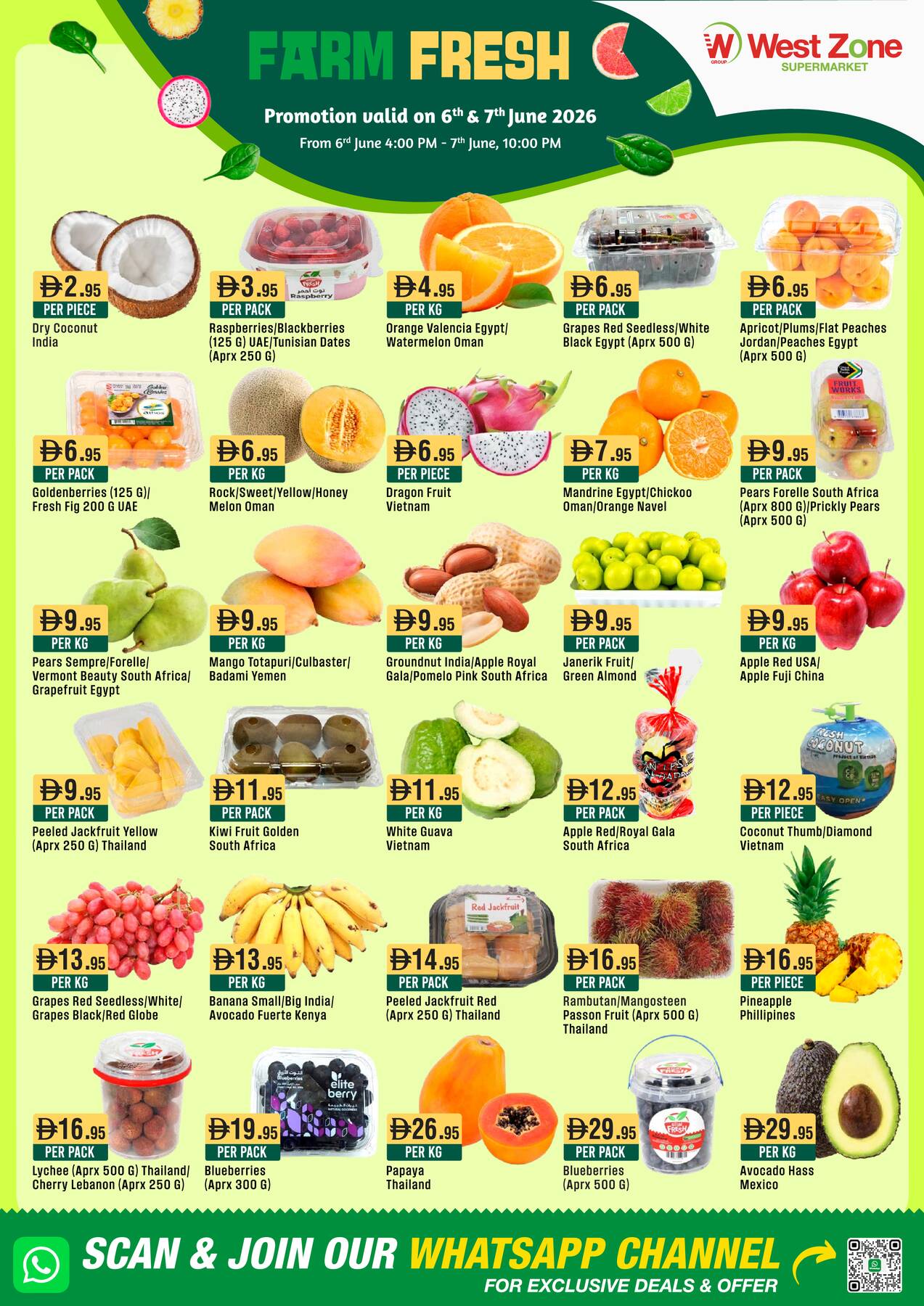 West Zone Farm Fresh Deals – Fresh Fruits offers in UAE