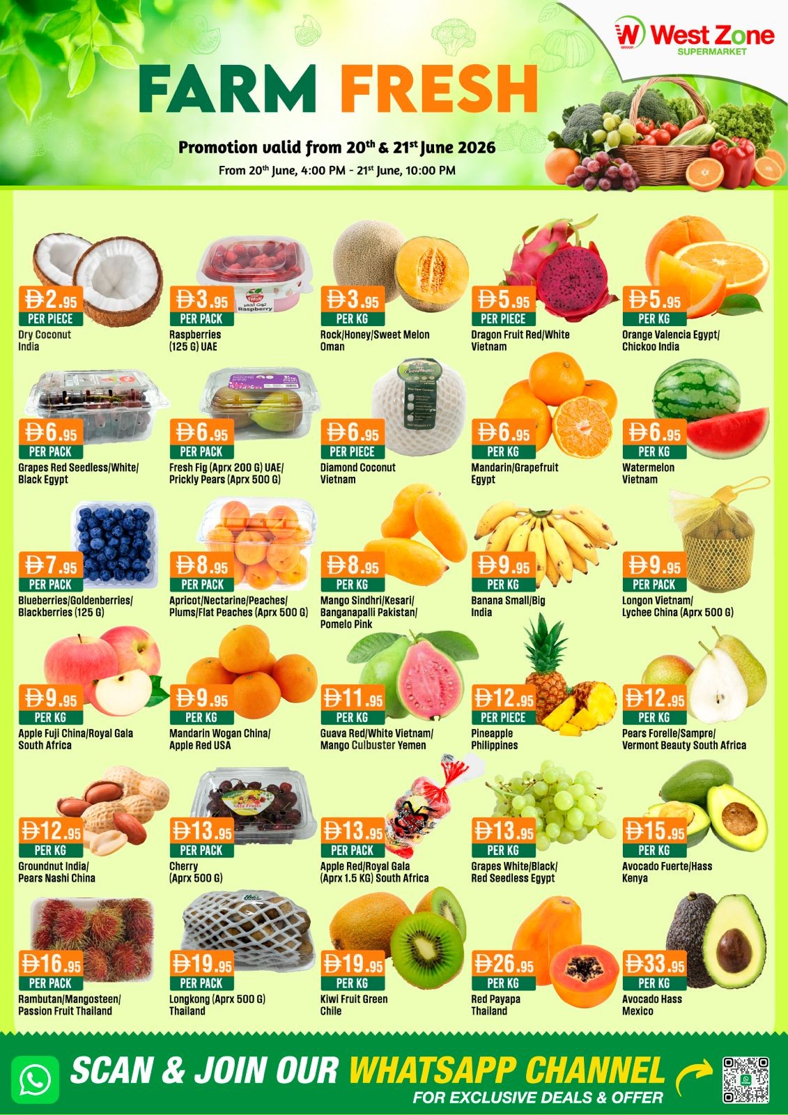 West Zone Farm Fresh Deals UAE - Fresh Fruits and Berries