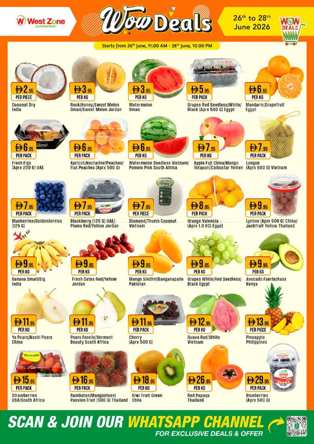Latest fruit offers from West Zone in UAE