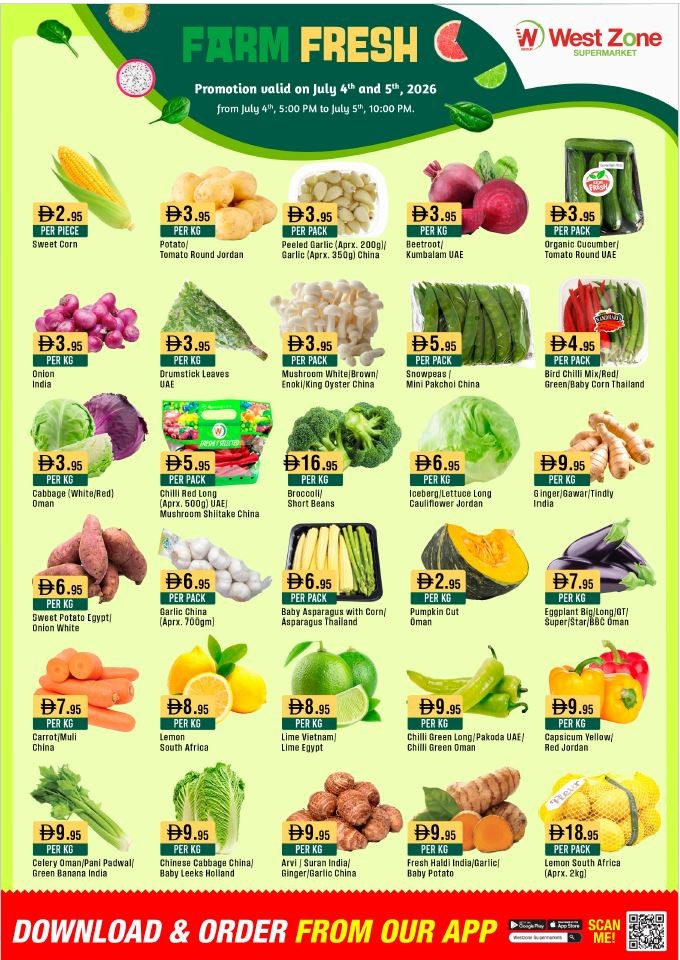 Fresh Vegetable Deals at West Zone UAE
