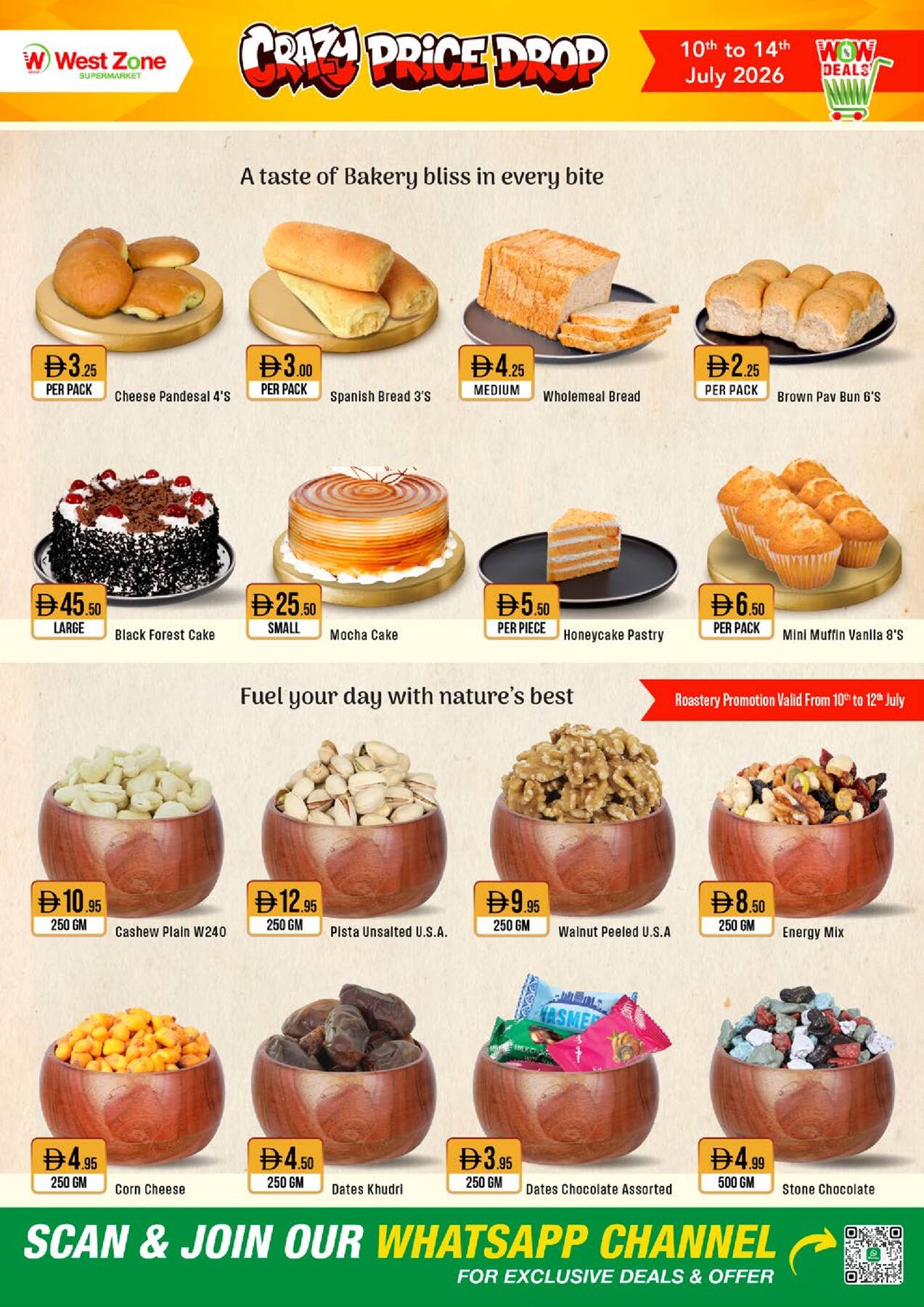 West Zone Crazy Price Drop bakery and nuts UAE