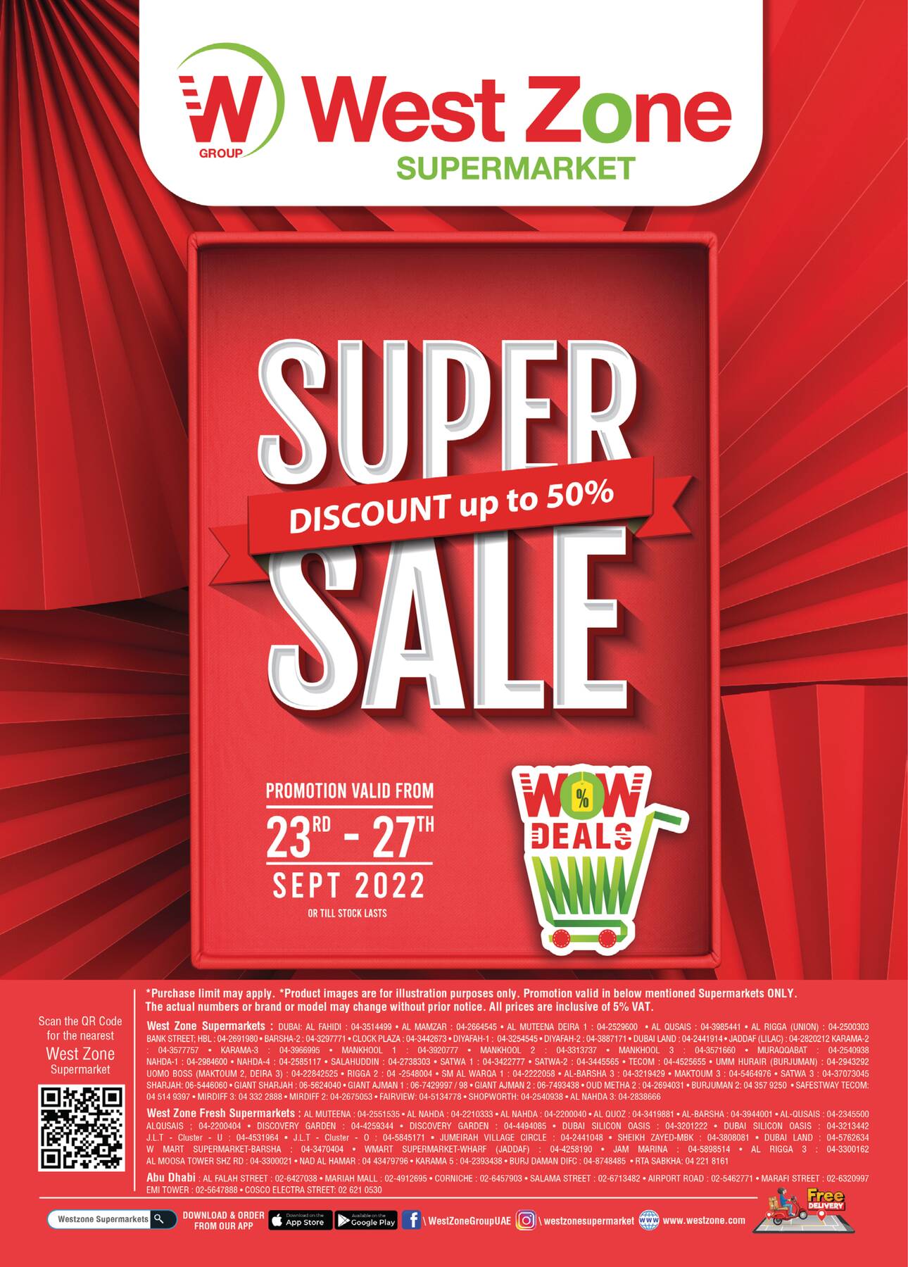 Super Sale from West Zone until 27th September West Zone Offers