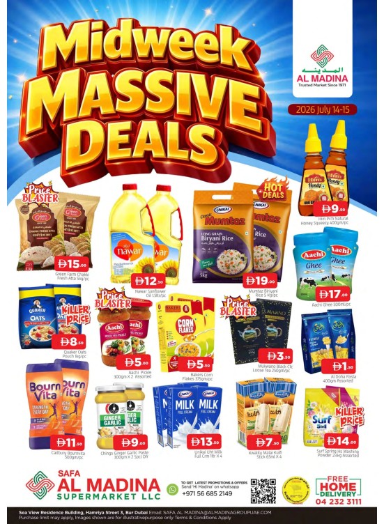 Midweek Massive Deals - Safa Almadina SuperMarket, Dubai