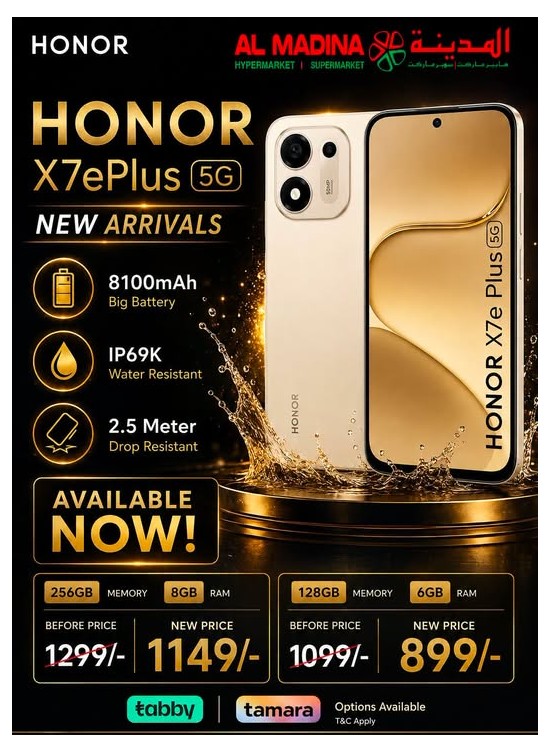 New Arrival - Honor X7e Plus 5G Smart Phones