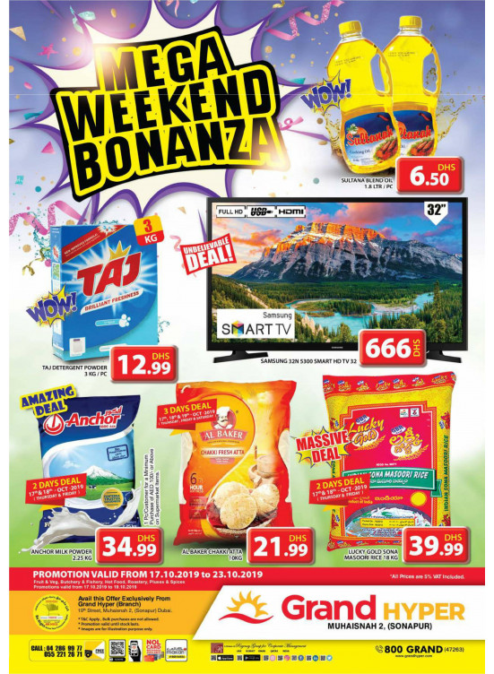 Mega Weekend Bonanza - Grand Hyper Muhaisnah