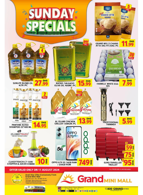 Sunday Specials Deals - Grand Mini Mall