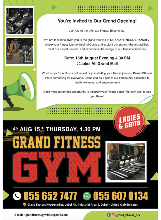 Grand Fitness Gym - Grand Hypermarket Jebel Ali