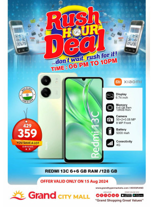 Rush Hour Deal - Grand City Mall