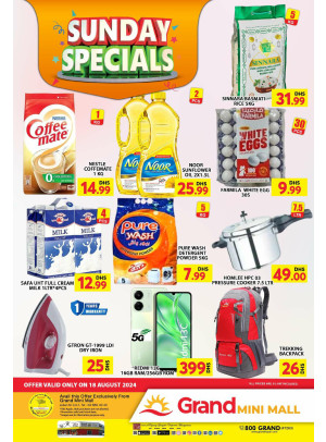 Sunday Specials Deals - Grand Mini Mall