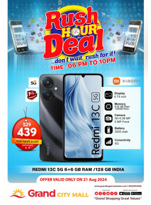 Rush Hour Deal - Grand City Mall
