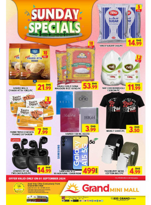 Sunday Specials Deals - Grand Mini Mall