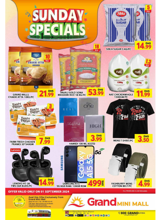 Sunday Specials Deals - Grand Mini Mall