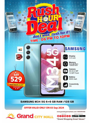 Rush Hour Deal - Grand City Mall