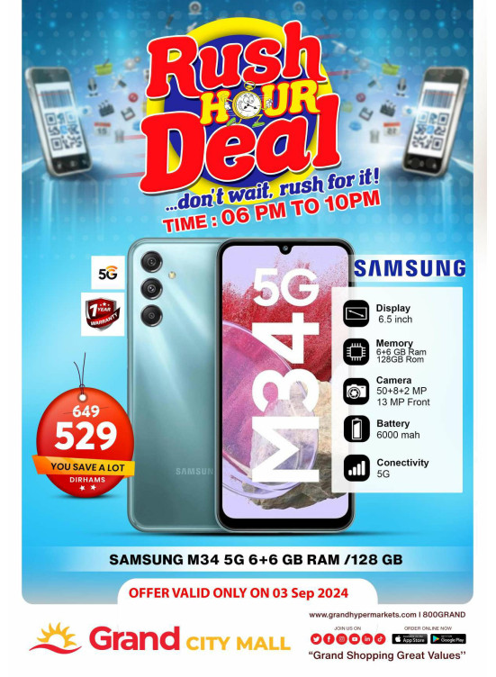 Rush Hour Deal - Grand City Mall