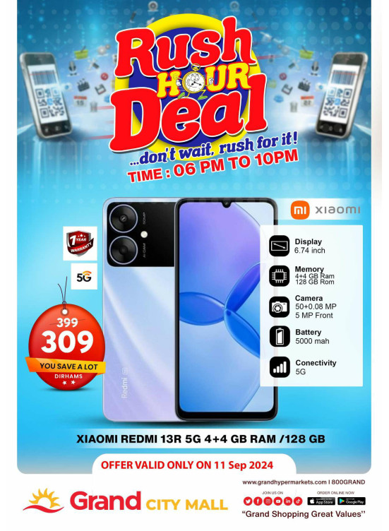 Rush Hour Deal - Grand City Mall