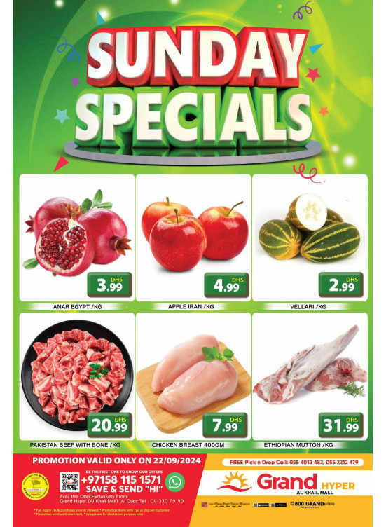 Sunday Specials - Grand Hyper Al Khail Mall